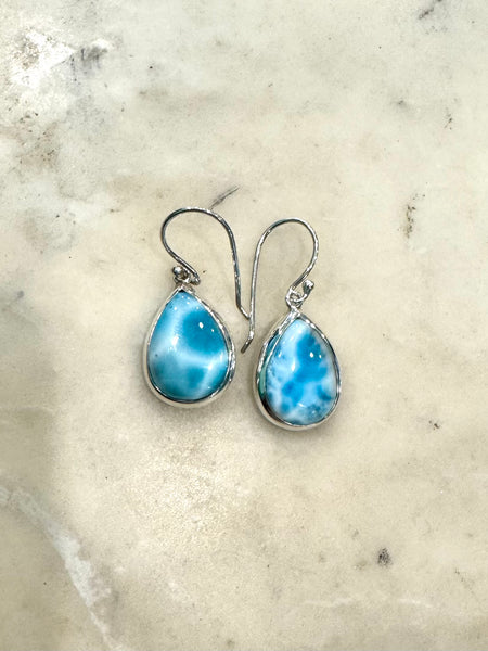 Larimar teardrop Drop Earrings