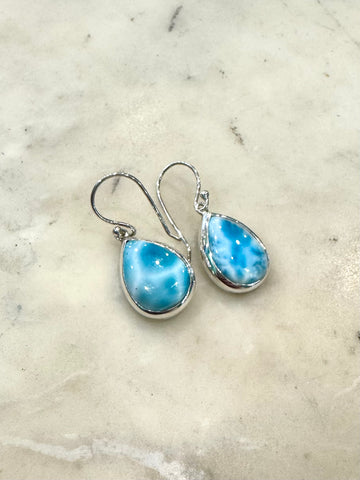 Larimar teardrop Drop Earrings