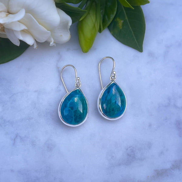 Chrysocolla Drop Earrings