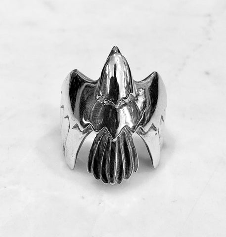 Silver Soaring Eagle Ring