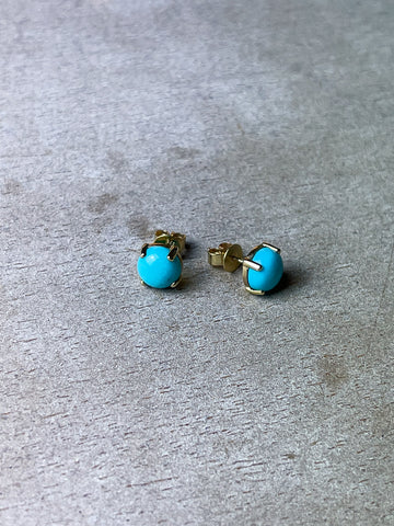 9ct Gold Turquoise Stud Earring