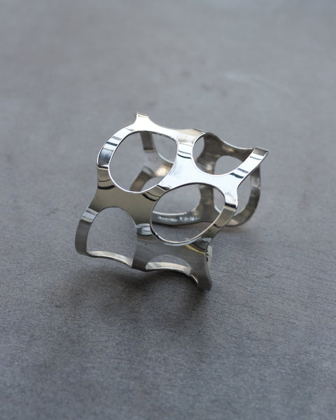 Silver Cutout Bangle - Mexico
