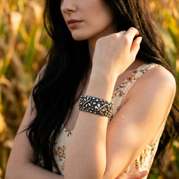 Zuni Silver Dragonfly Cuff