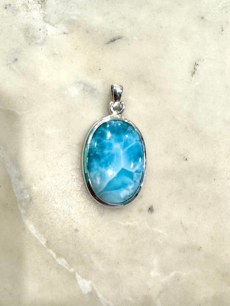 Larimar Oval Pendant