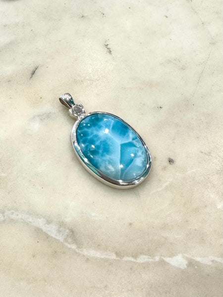 Larimar Oval Pendant