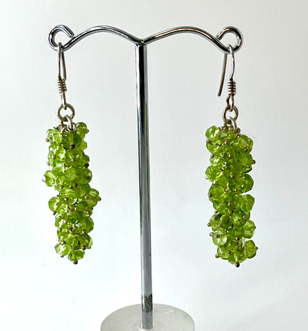 Peridot Bunch Drop Earrings