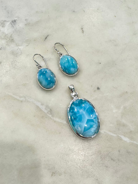 Larimar Oval Pendant