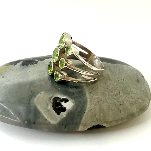 Peridot Cluster Ring
