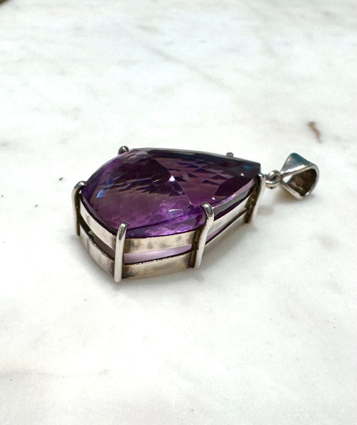 Natural Amethyst Teardrop Pendant