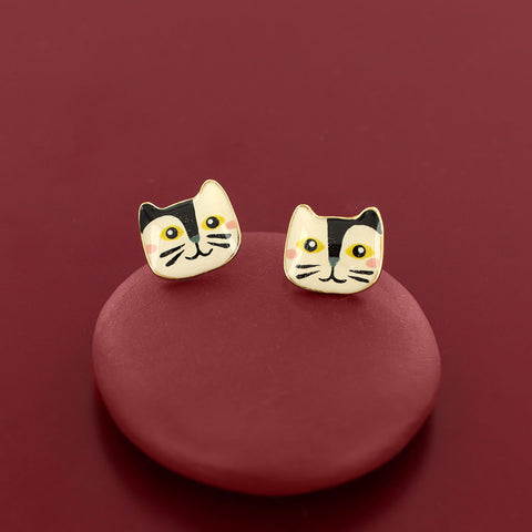 Taratata Alfred the Cat Stud Earrings