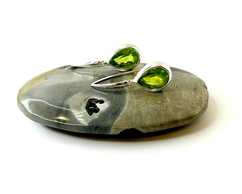 Peridot Pear Drop Earrings