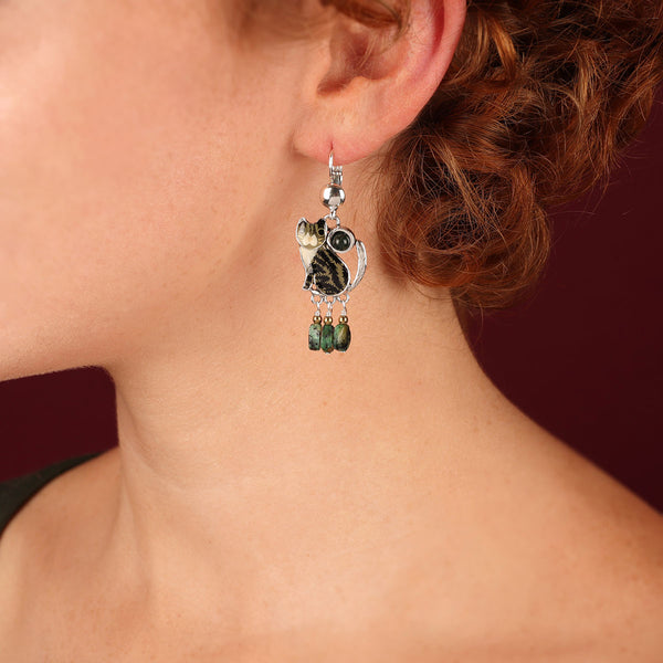 Taratata 'Tabby' Cat Earrings