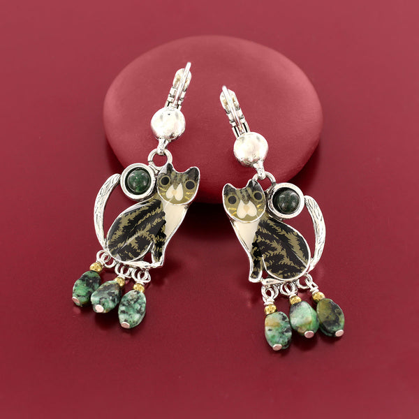 Taratata 'Tabby' Cat Earrings