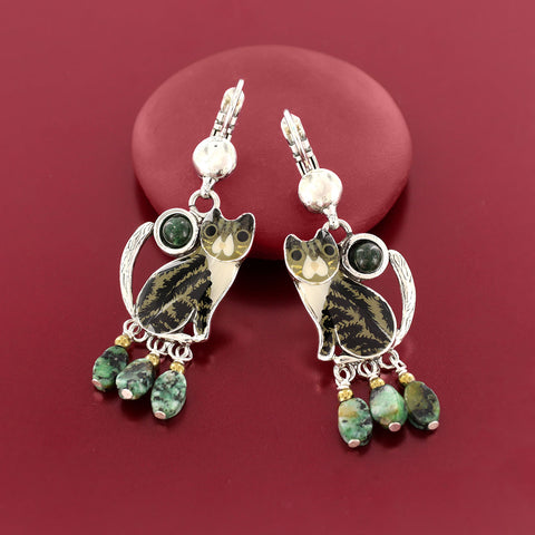 Taratata 'Tabby' Cat Earrings