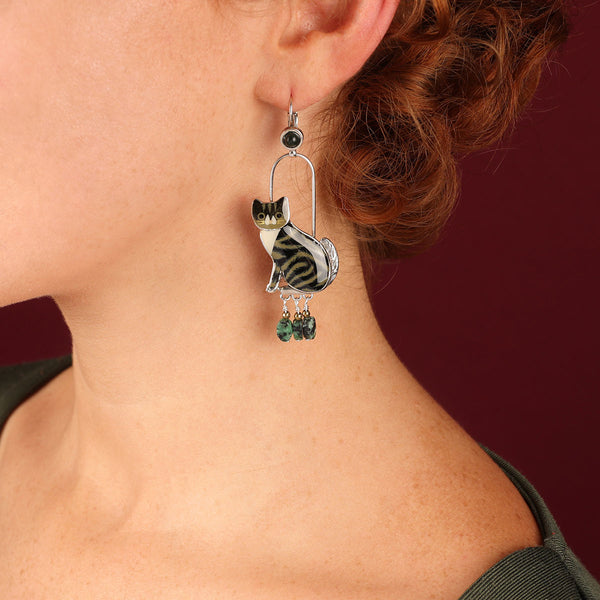 Taratata 'Tabby' Cat Earrings