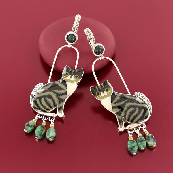 Taratata 'Tabby' Cat Earrings