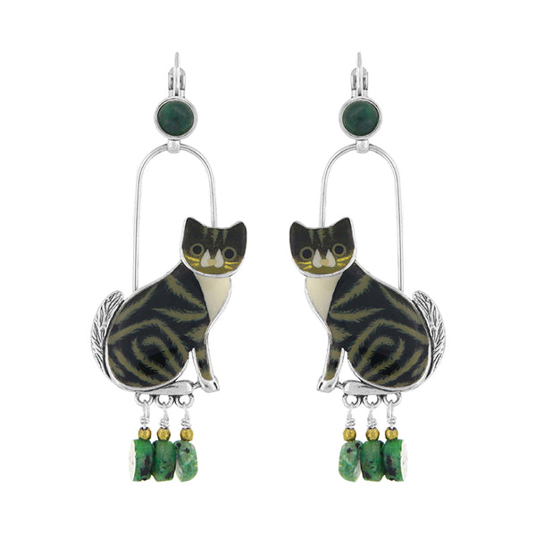 Taratata 'Tabby' Cat Earrings