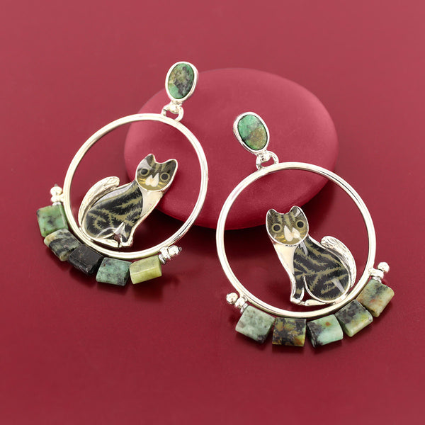 Taratata 'Tabby' Cat Earrings