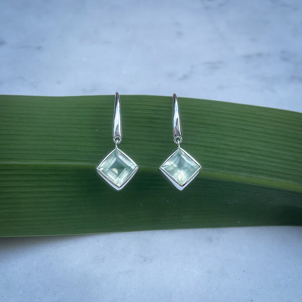 Prehnite Drop Earrings