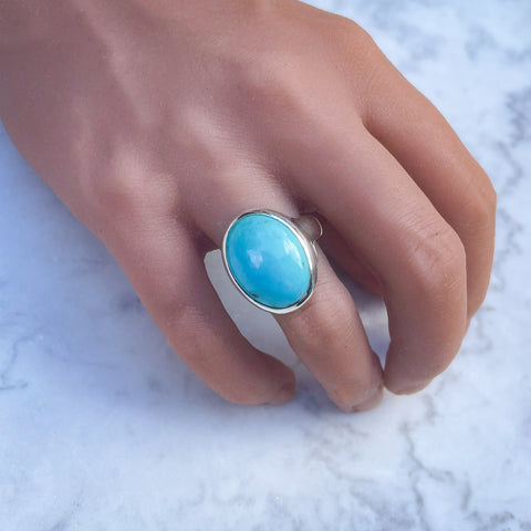 Nepalese Turquoise Oval Ring