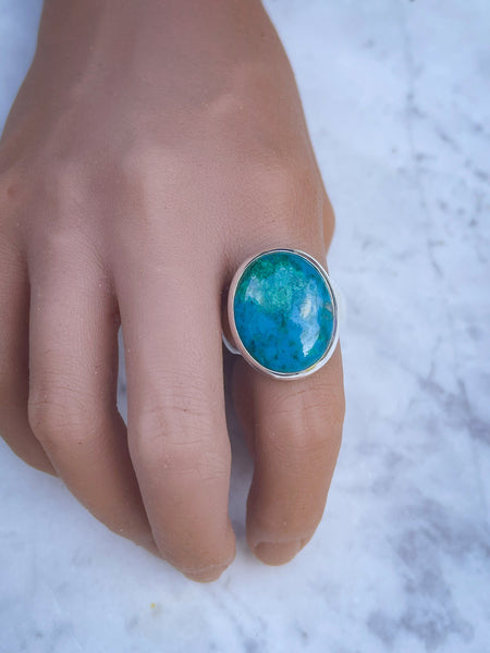Chrysocolla Oval Ring