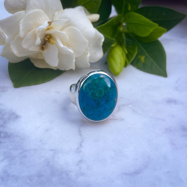 Chrysocolla Oval Ring