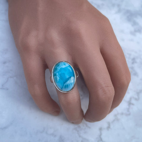 Larimar Oval Ring