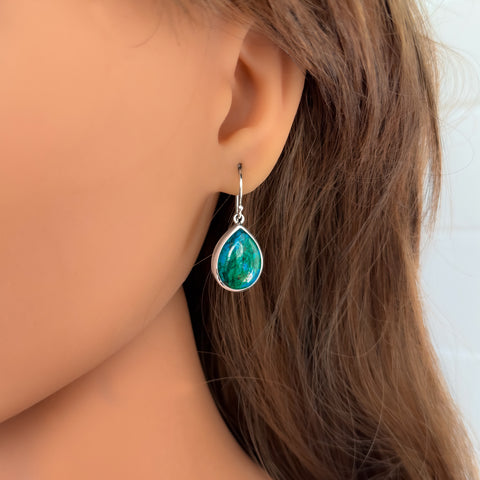 Chrysocolla Drop Earrings