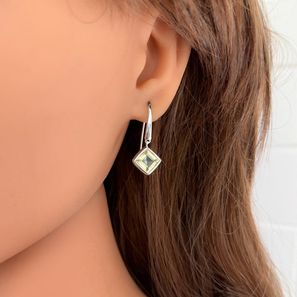 Prehnite Drop Earrings
