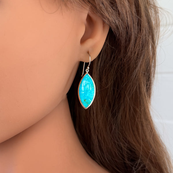Nepalese Turquoise Drop Earrings