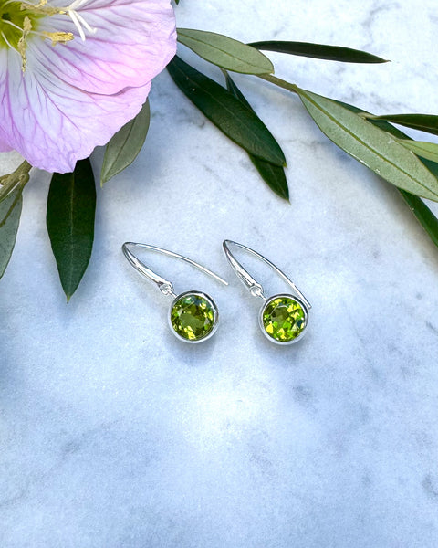 Peridot Silver Earrings