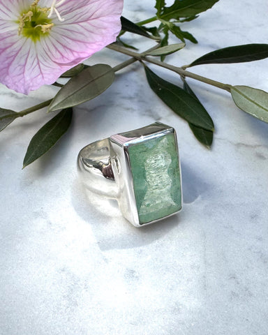 Green Beryl Cocktail Ring
