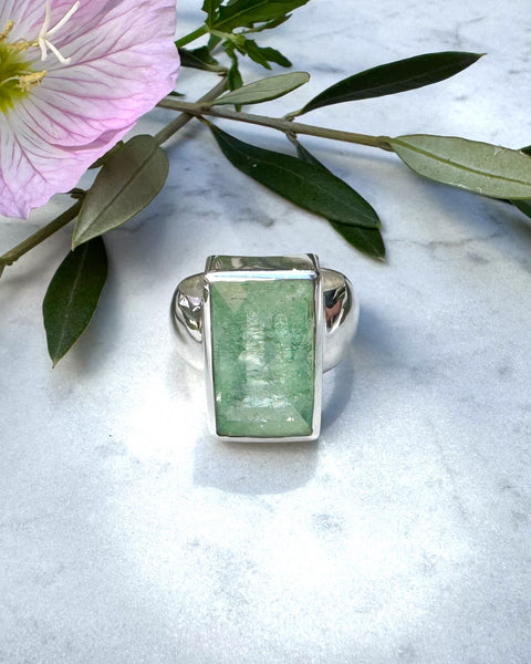 Green Beryl Cocktail Ring