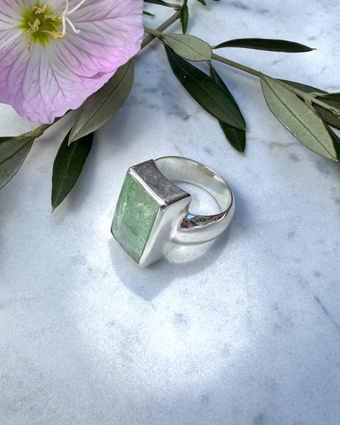 Green Beryl Cocktail Ring