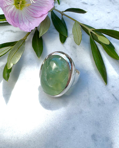 Chunky Prehnite Ring