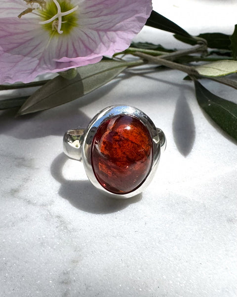 Chunky Garnet Ring