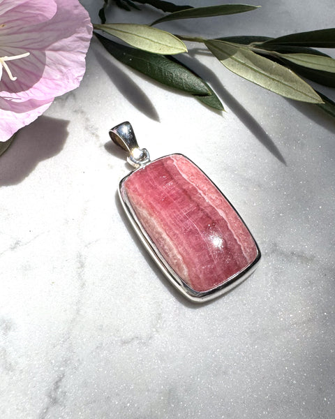 Large Rhodochrosite Pendant