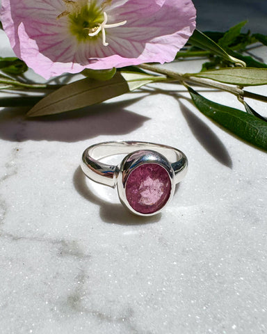 Large Pink Tourmaline Ring