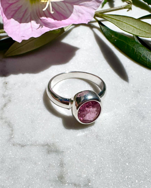 Large Pink Tourmaline Ring