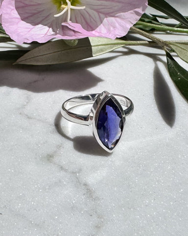 Iolite Ellipse Ring