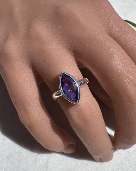 Iolite Ellipse Ring