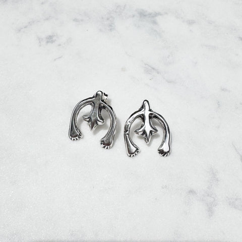 Navajo Naja Silver Earrings