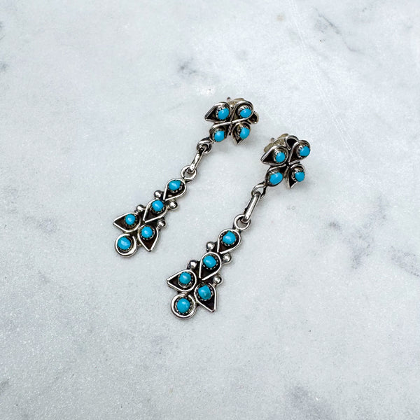 Zuni Turquoise Bird Earrings