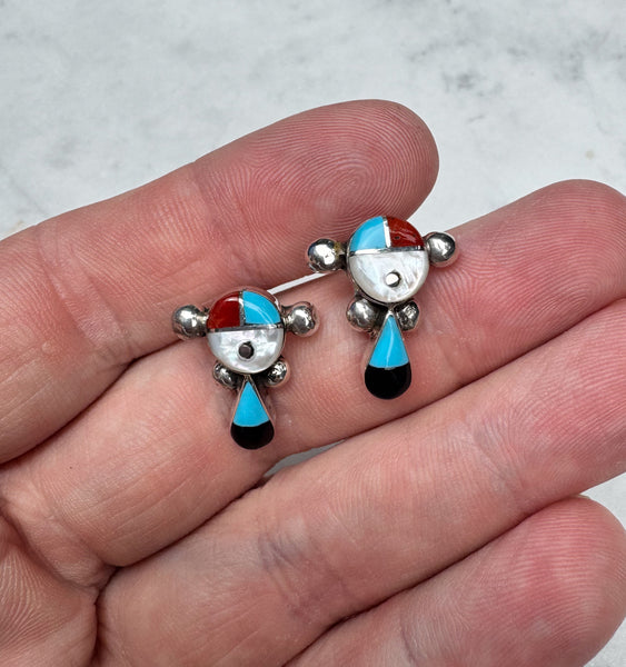 Zuni Inlay Stud Earrings