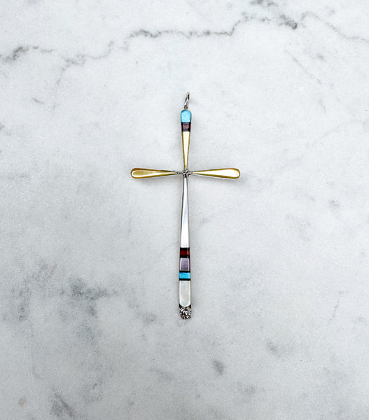 Large Zuni Inlay Cross