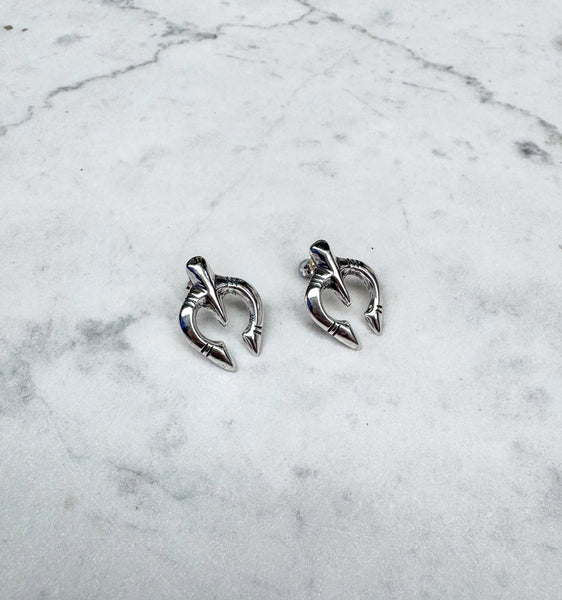 Navajo Naja Silver Earrings