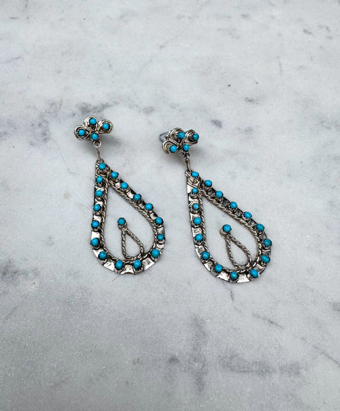 Zuni Turquoise Drop Earrings