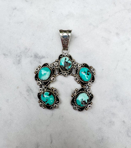 Large Turquoise Naja Pendant