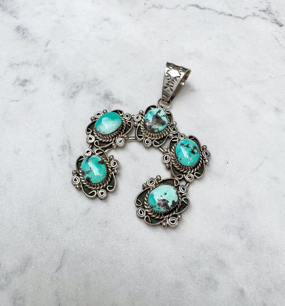 Large Turquoise Naja Pendant