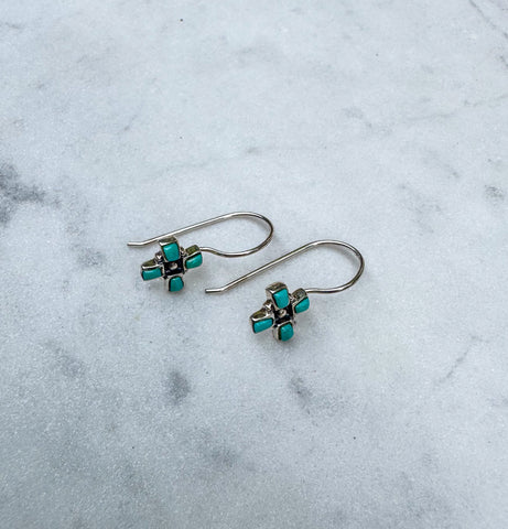 Peyote Bird Cross Earrings